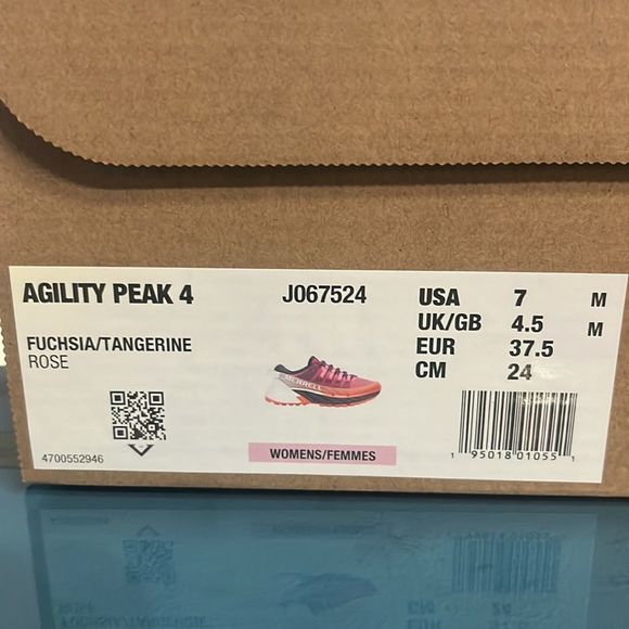 Last chance! Merrell Agility Peak 4 Tangerine/Fuschia Womens 7 NWT - Picture 8 of 8